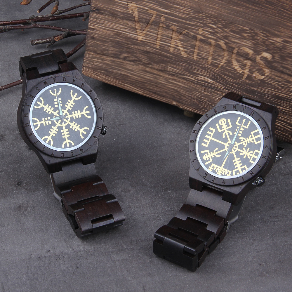 Jewelry Watches Women - Handmade Wooden Watches Man Women Runic