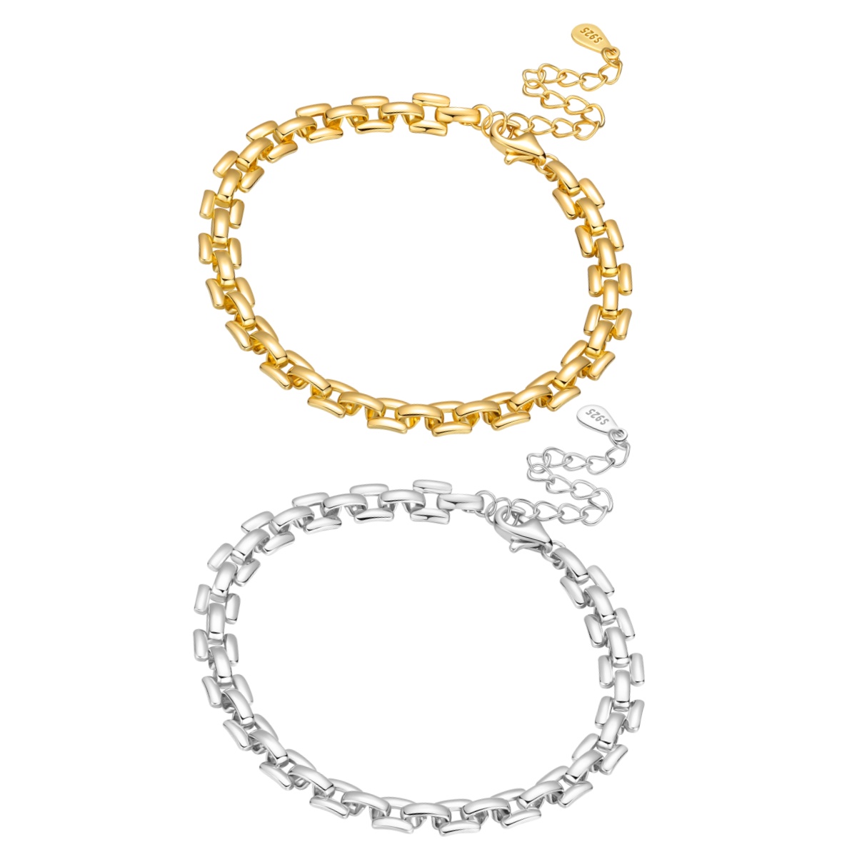 Vintage Jewelry Watches Women - MISEFF S925 Sterling Silver Bracelet Chain