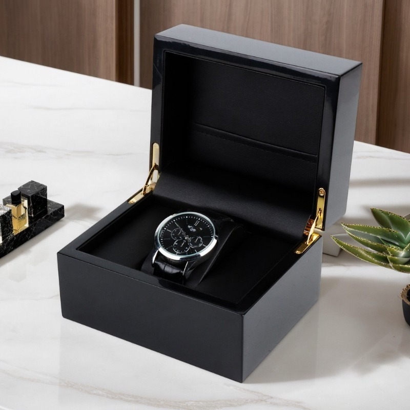 Best Jewelry Watches - High-quality Black Watch Storage Box Wooden