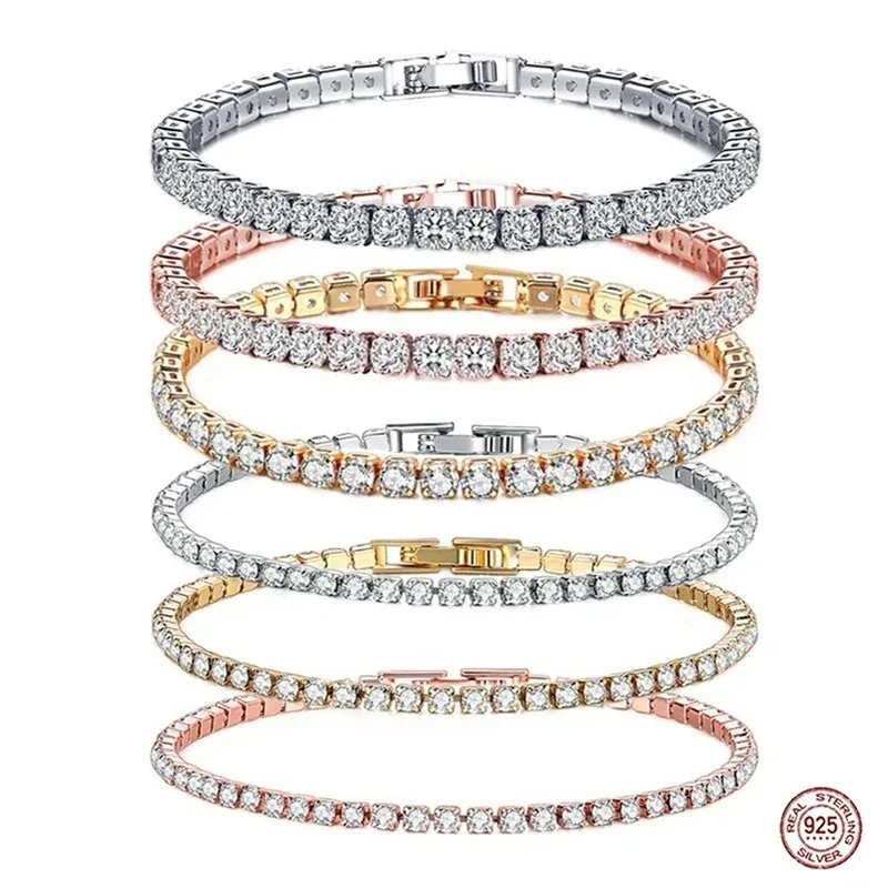 Tennis Bracelet Cubic - Hip hop 925 sterling silver cubic