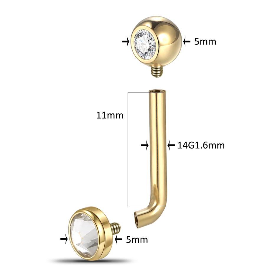1/10Pcs G23 Titanium Christina - Christina Jewelry & Watches Marguerite Ørestik Forgyldt Sølv recension och pris