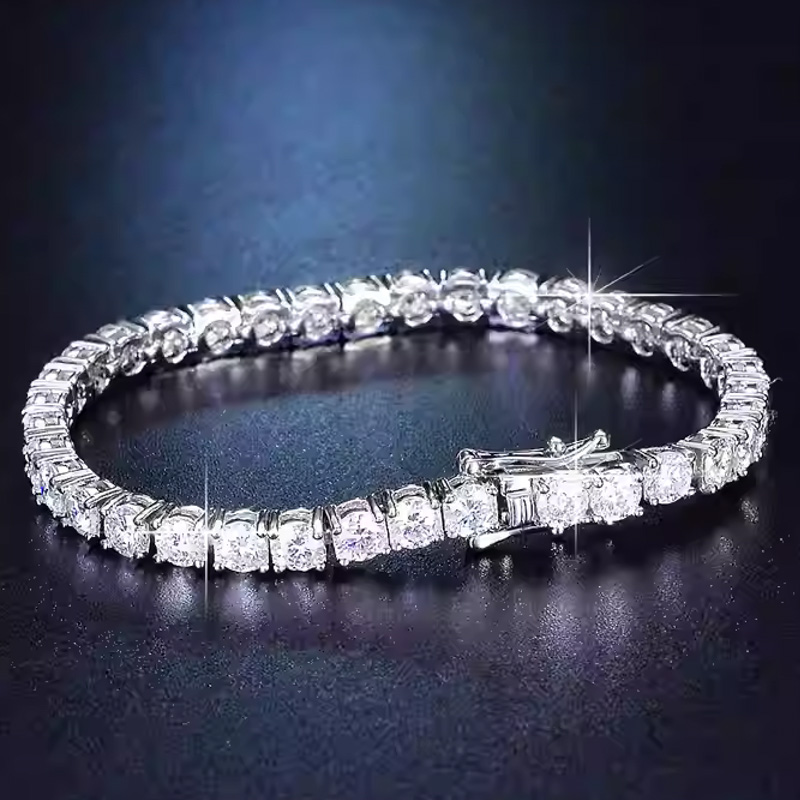 New 925 Sterling Silver 3MM Te - Tennis Bracelet Cubic recension och pris