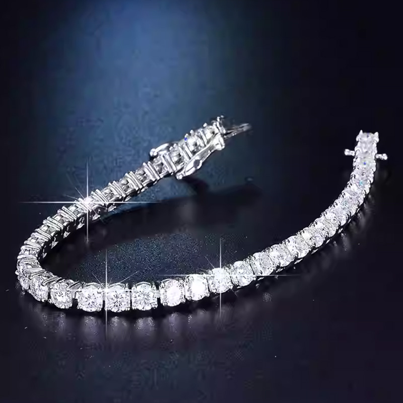 New 925 Sterling Silver 3MM Te - Tennis Bracelet Cubic recension och pris