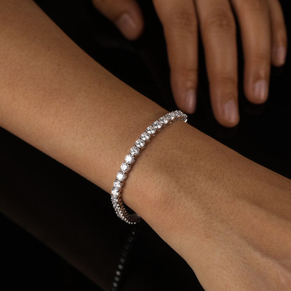 New 925 Sterling Silver 3MM Te - Tennis Bracelet Cubic recension och pris