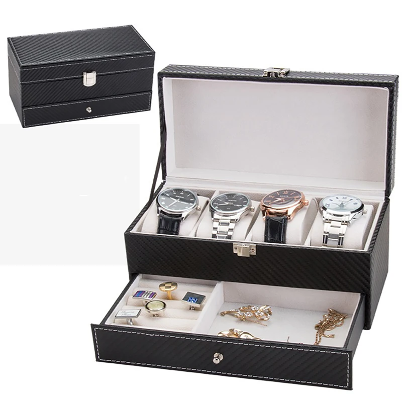 4 Slots Watch Boxes Double Car - Best Jewelry Watches recension och pris