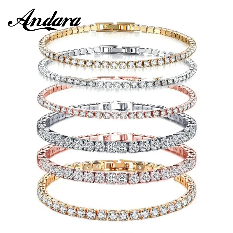 925 Sterling Silver Rose Gold  - Tennis Bracelet Cubic recension och pris