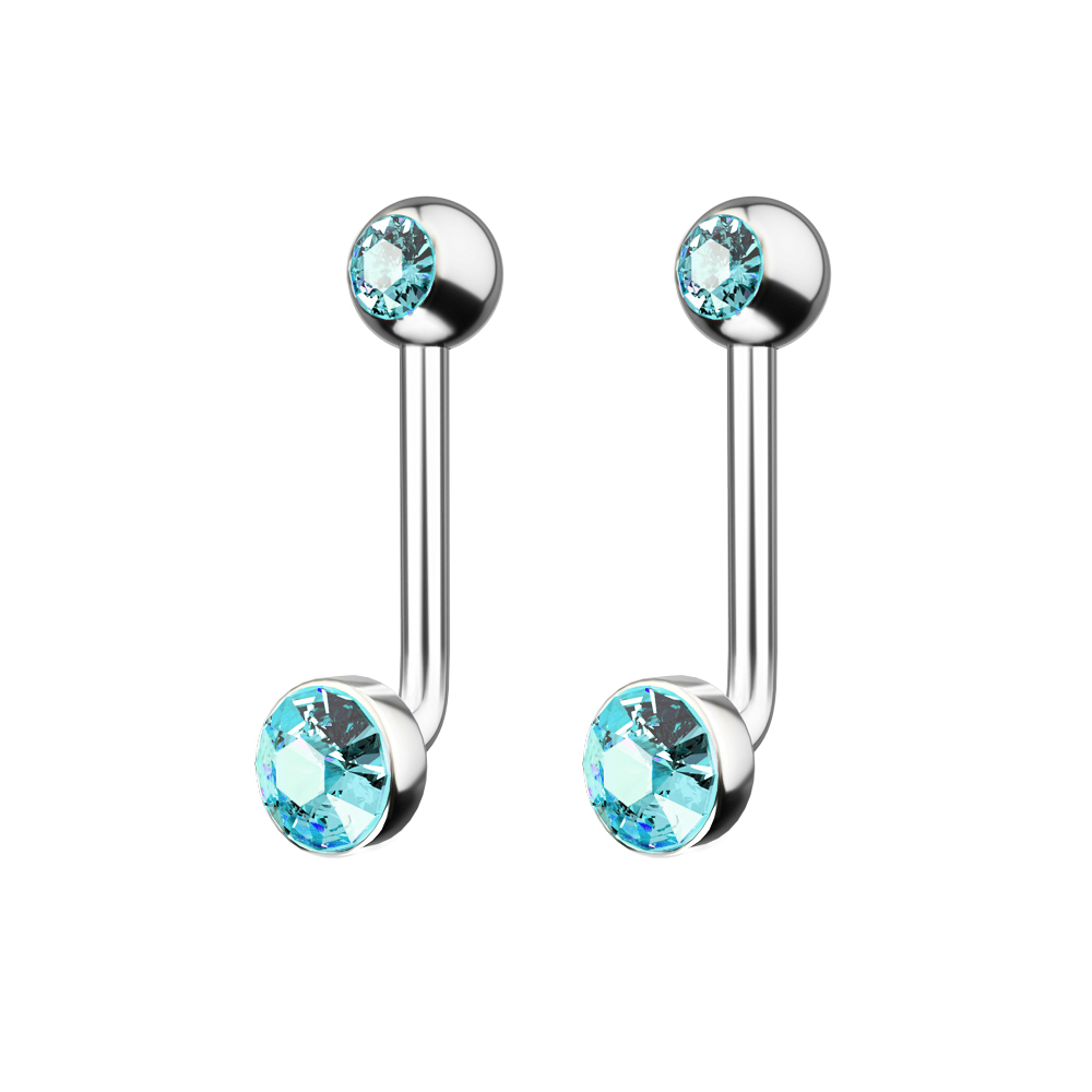 1PC F136 Titanium 14G CZ Gem P - Christina Jewelry & Watches Marguerite Ørestik Forgyldt Sølv recension och pris