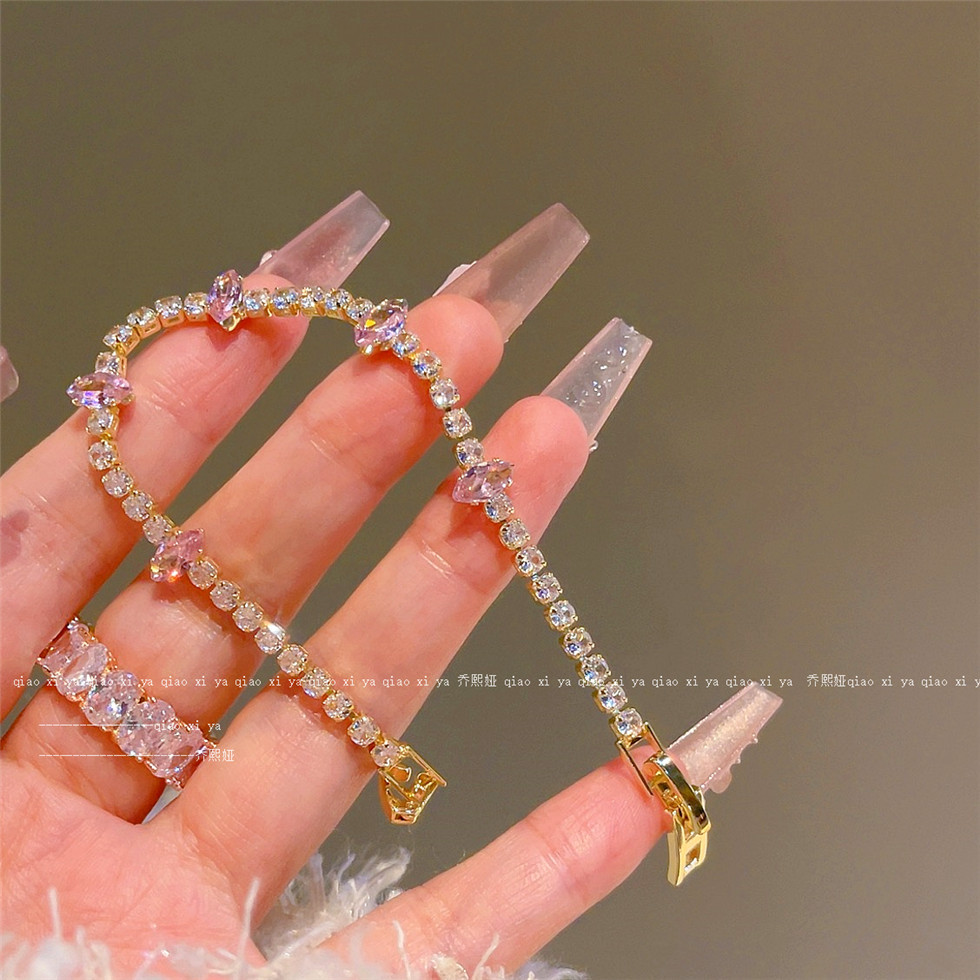Pink Full Diamand Zircon Brace - Best Jewelry Watches recension och pris