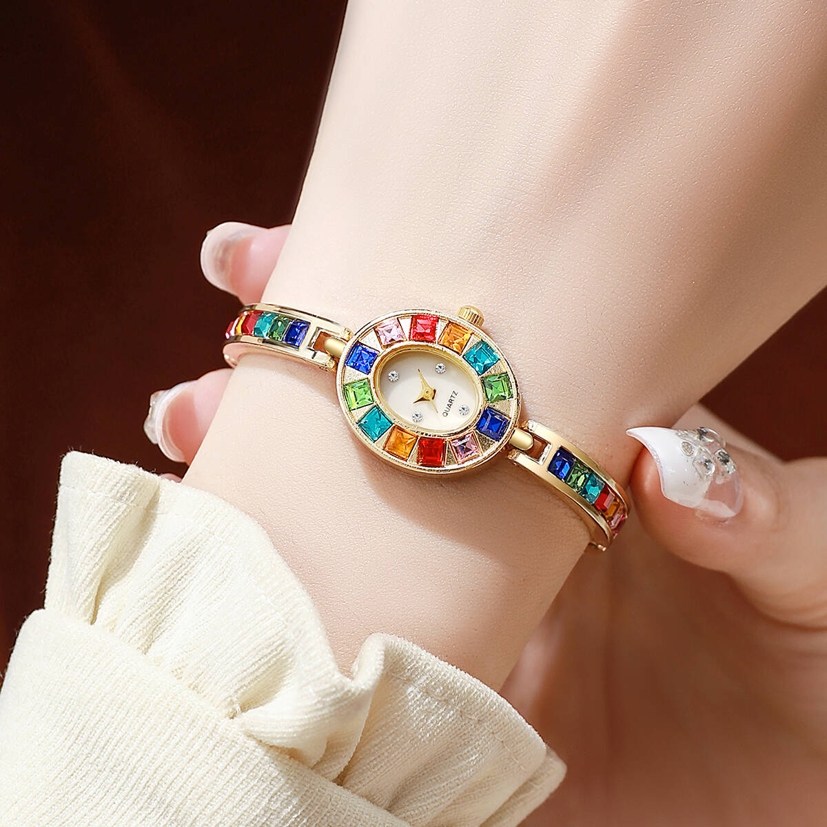 2PCS/Set Luxury Rhinestone Wom - Jewelry Watches Women recension och pris