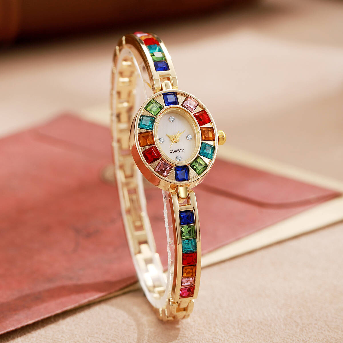 2PCS/Set Luxury Rhinestone Wom - Jewelry Watches Women recension och pris