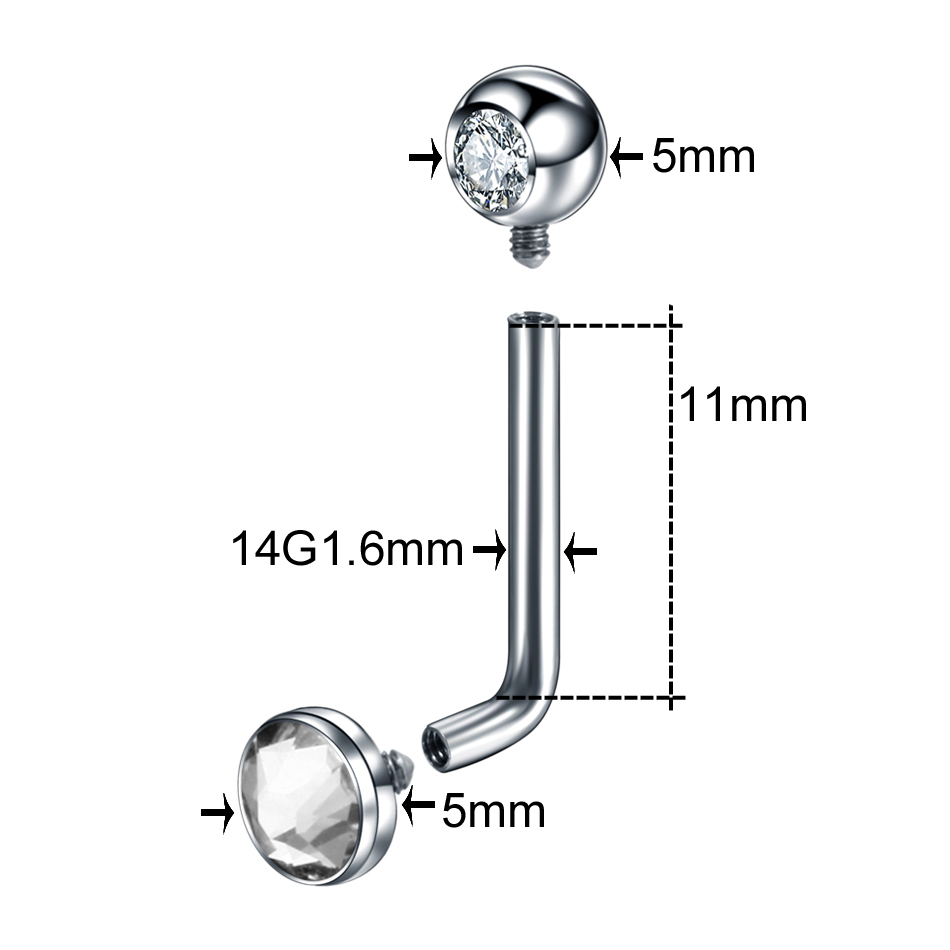1PC G23 Titanium Opal Crystal  - Christina Jewelry & Watches Marguerite Ørestik Forgyldt Sølv recension och pris