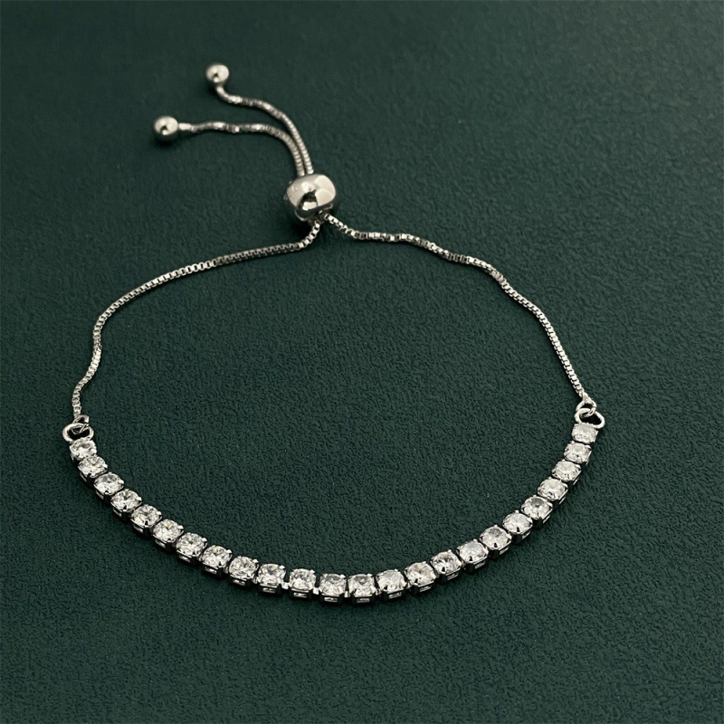 925 Sterling Silver Adjustable - Tennis Bracelet Cubic recension och pris