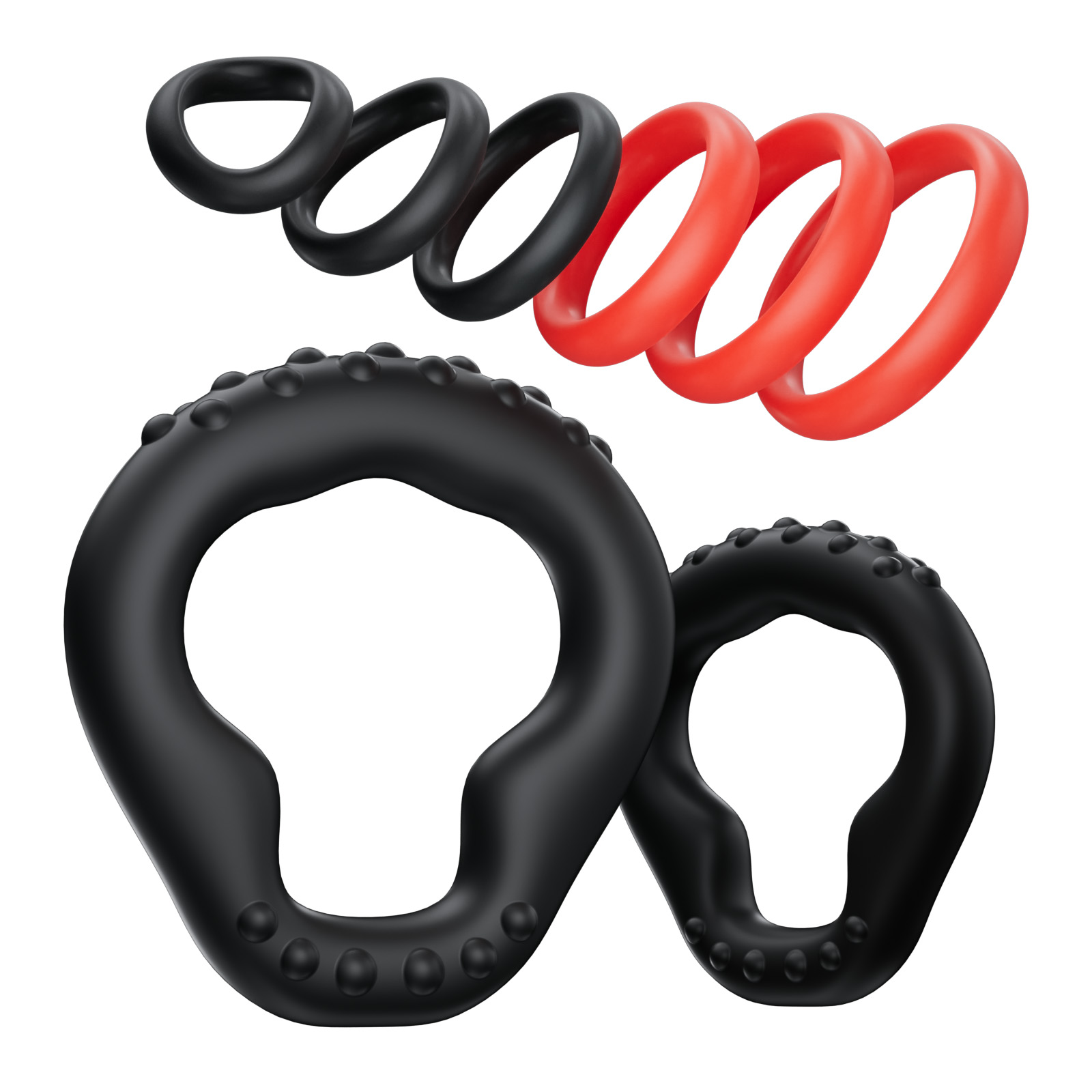 KUSHOR 8 PCS Silicone Penis Ri - Couple Ring Set recension och pris