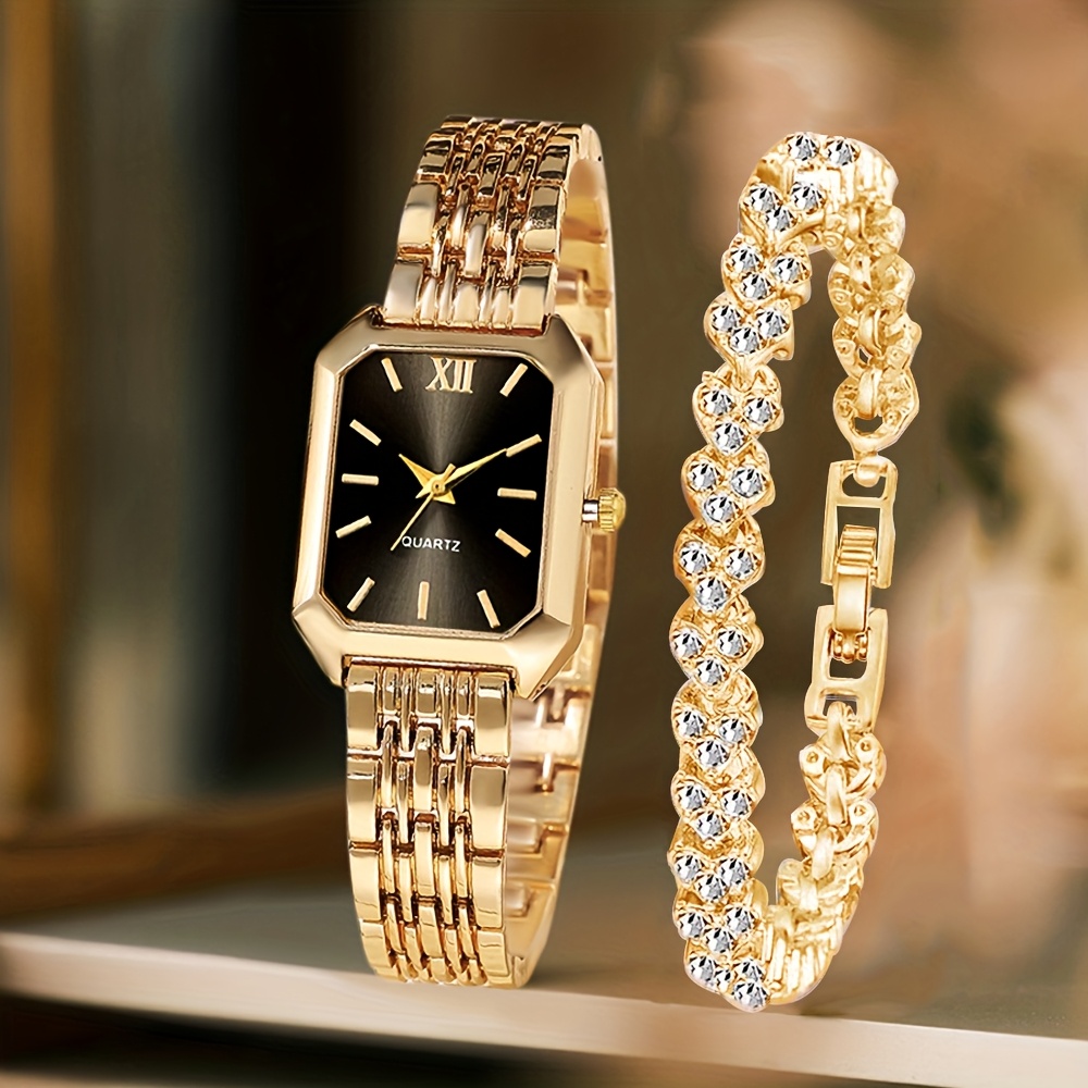 2PCS Fashion Rectangle Women Q - Jewelry Watches Women recension och pris