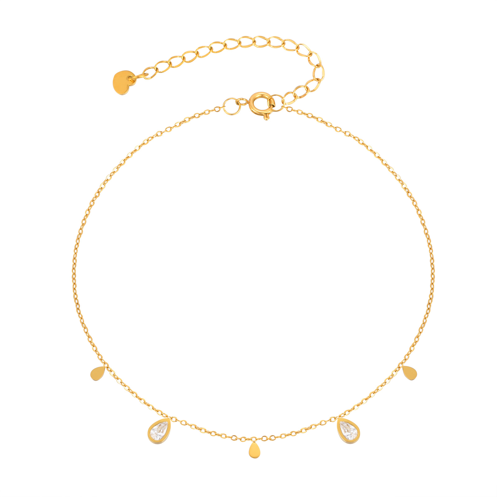 Dainty Water Drop Zircon Ankle - Jc Jewelry & Watches Reviews recension och pris
