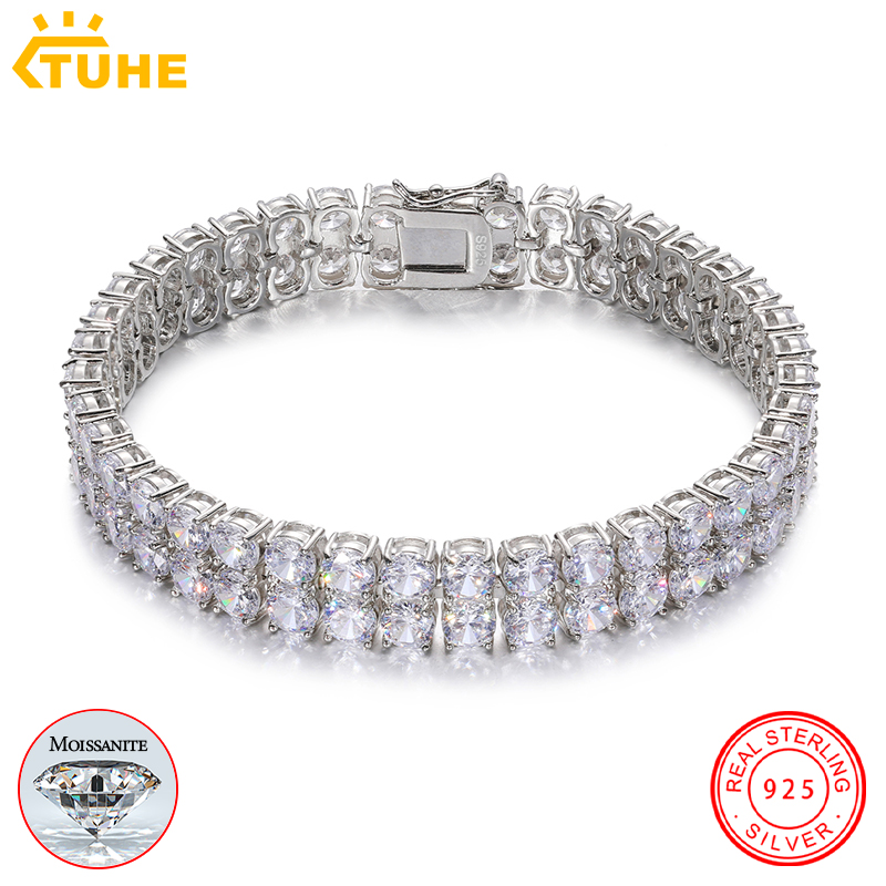 TUHE Unisex iced out Moissanit - Tennis Bracelet Cubic recension och pris