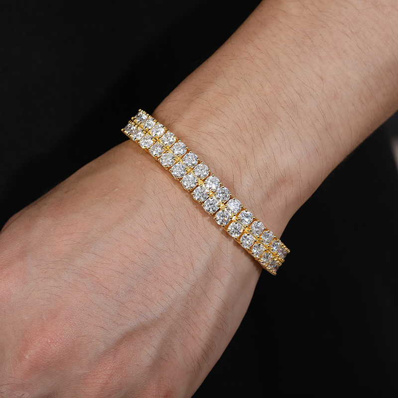 TUHE Unisex iced out Moissanit - Tennis Bracelet Cubic recension och pris