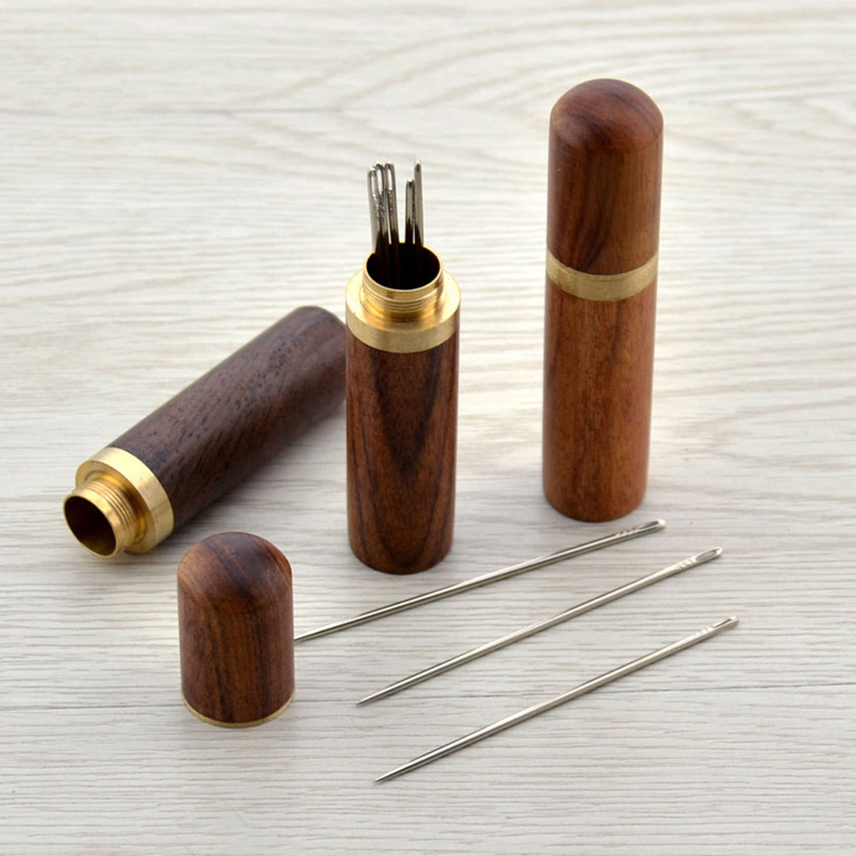 2Pcs Wooden Needle Storage Box - Jewelry And Watches Box recension och pris