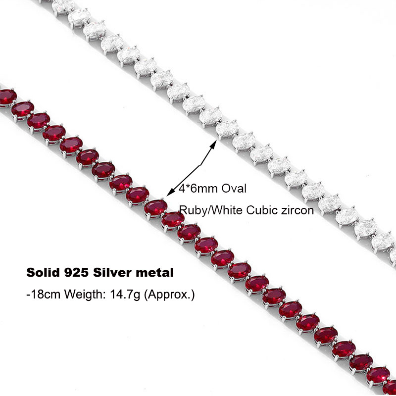Real 925 Fine Jewelry Pave 4*6 - Tennis Bracelet Cubic recension och pris