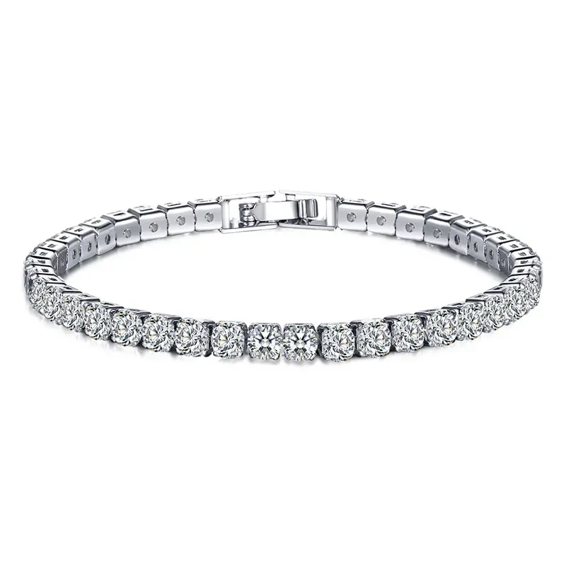 Hip hop 925 sterling silver cu - Tennis Bracelet Cubic recension och pris