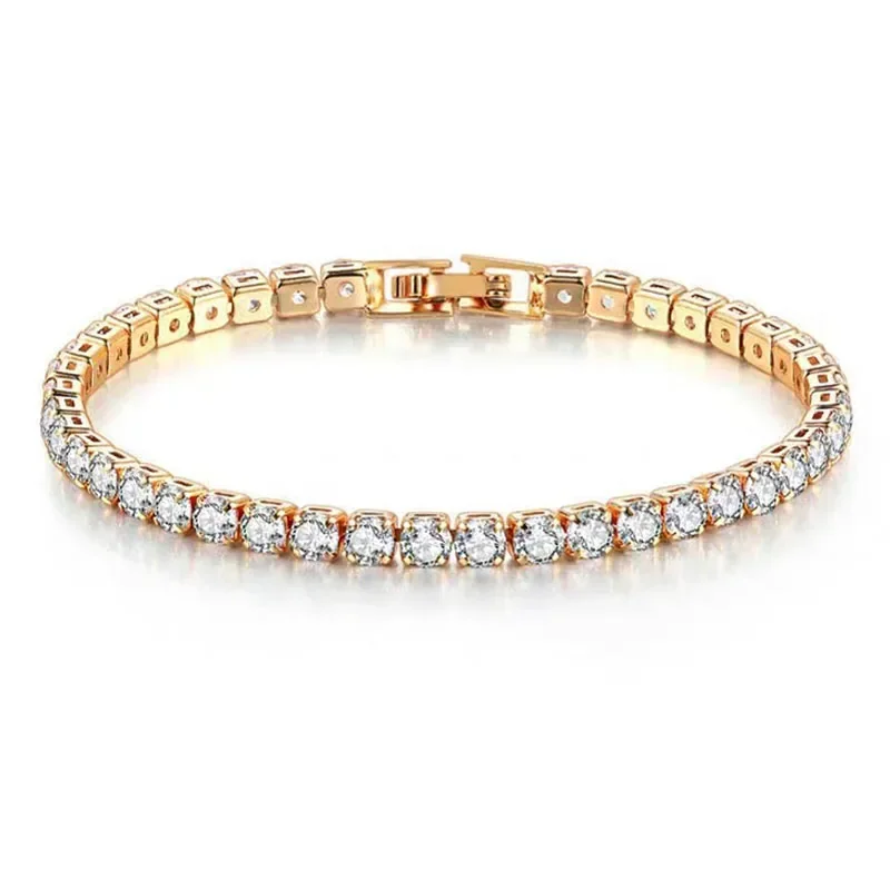Hip hop 925 sterling silver cu - Tennis Bracelet Cubic recension och pris