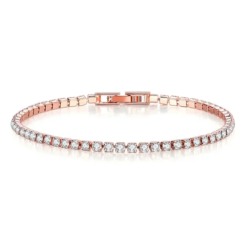 Hip hop 925 sterling silver cu - Tennis Bracelet Cubic recension och pris