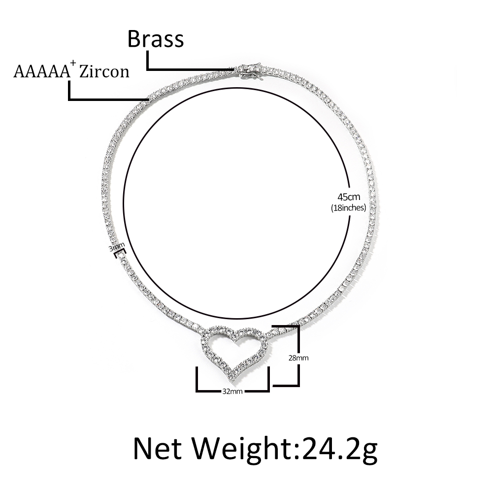 Uwin 3mm Tennis Chain With Lov - Tennis Bracelet Cubic recension och pris