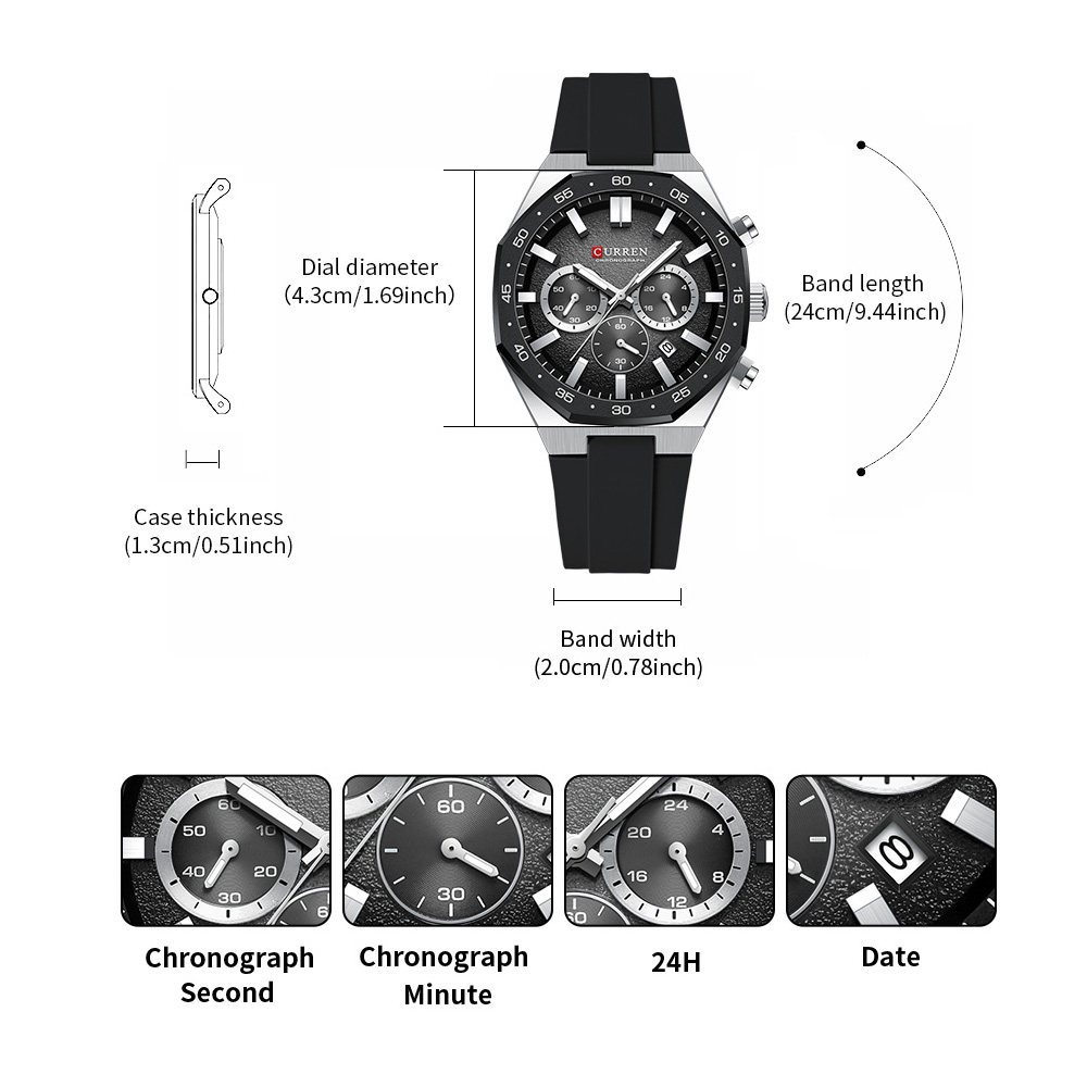 CURREN Fashion Casual Men Spor - Jewelry And Watches recension och pris