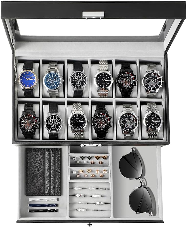 Watch Box Organizer for Men Gi - Jewelry And Watches Box recension och pris