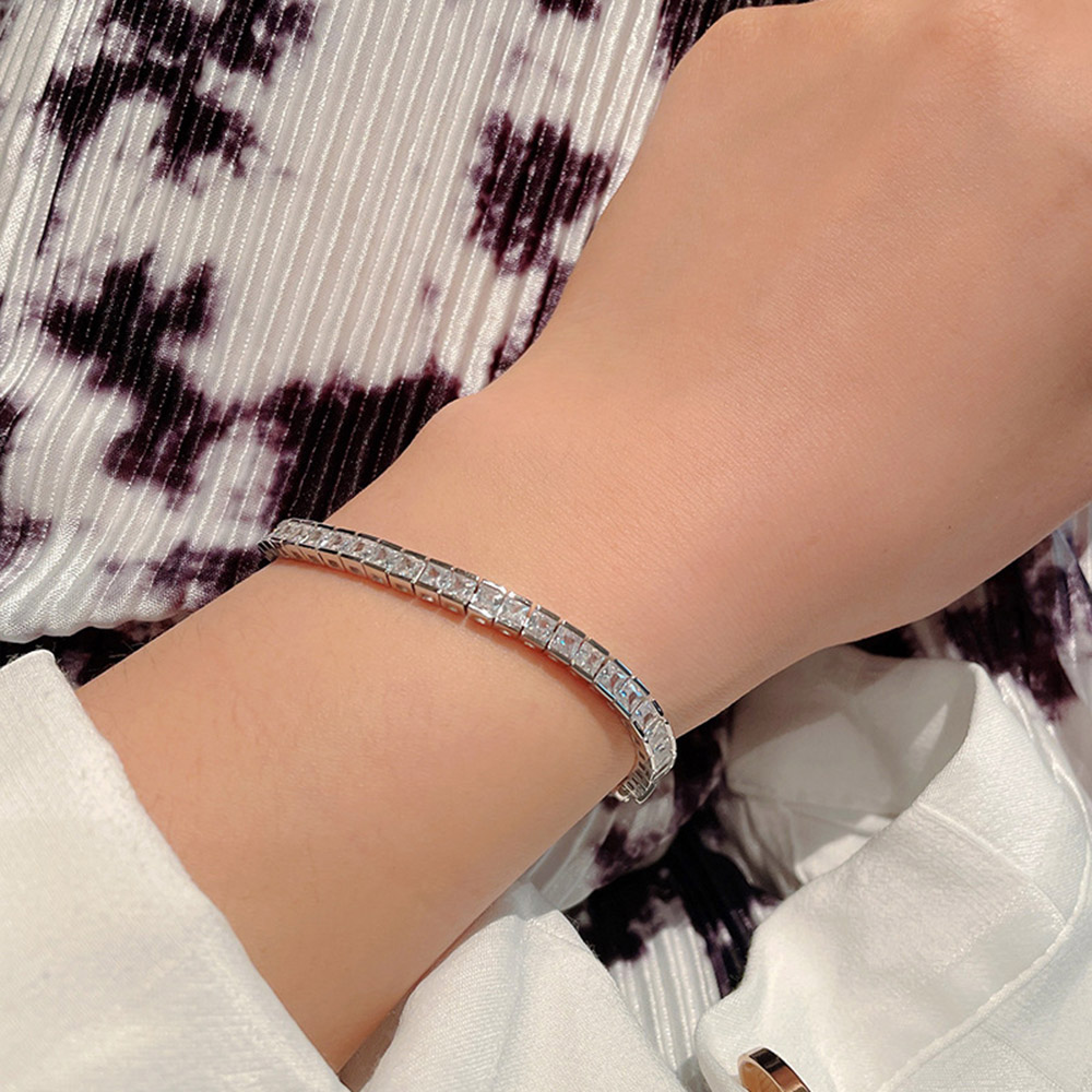 YLMyself 925 Silver Tennis Bra - Tennis Bracelet Cubic recension och pris