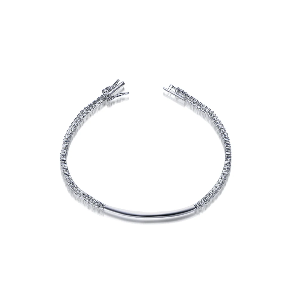 TKJ 925 Silver Stacked Tennis  - Tennis Bracelet Cubic recension och pris