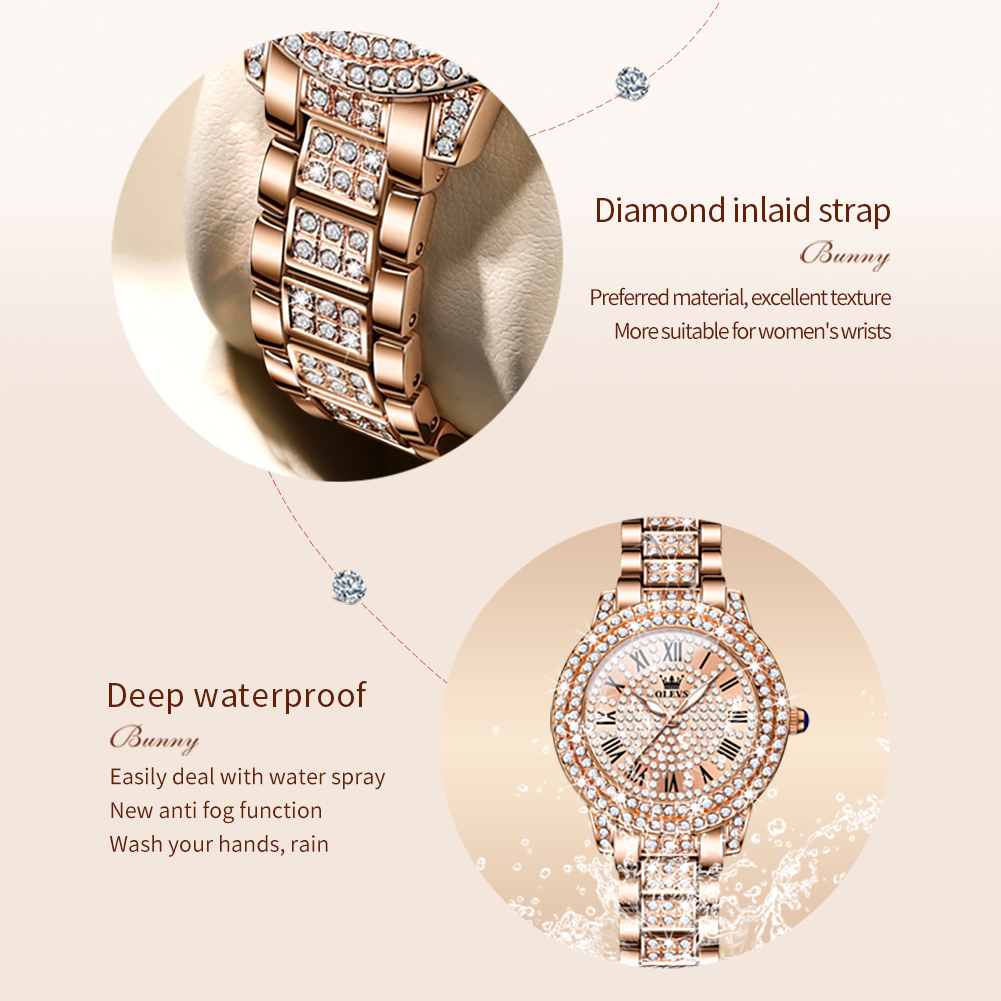 OLEVS 9943 Luxury All Diamond  - Jewelry Watches Women recension och pris
